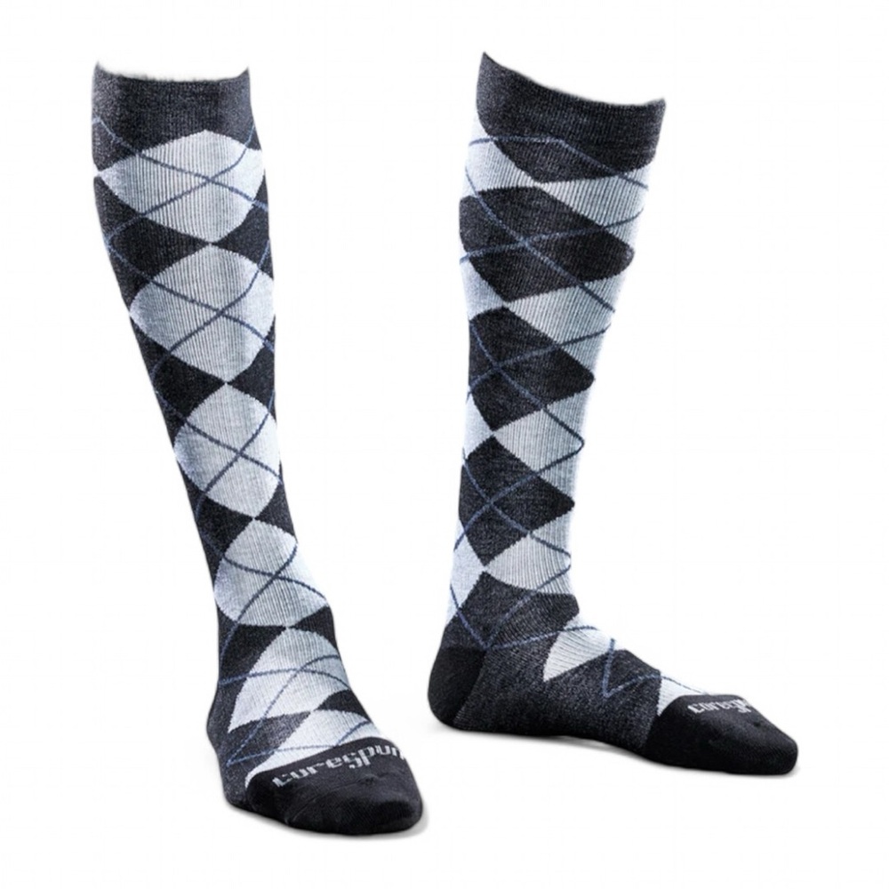 Therafirm Corespun Argyle 20-30 mmhg Compression Support Socks | MEDIUM NWT